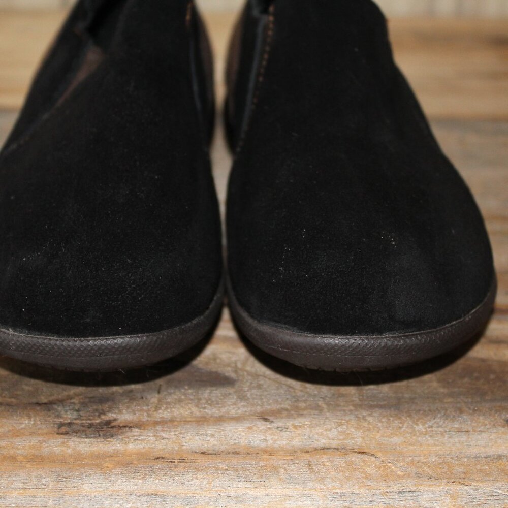 SALE Peace Mocs "Denise Wide" 7 Wide Black & Brown Cushioned Slipon New - Picture 5 of 13